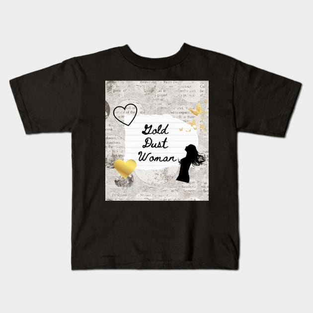 Gold Dust Woman Kids T-Shirt by madiwestdal